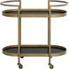 Bartlett Black / Antique Brass Bar Cart